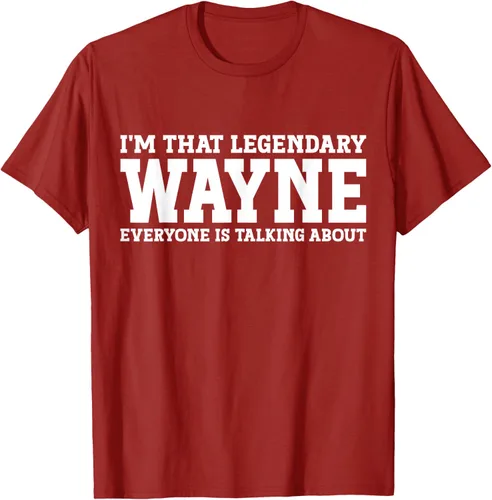 Vista 52 de Wayne Personal Name Funny Wayne Camiseta, Negro