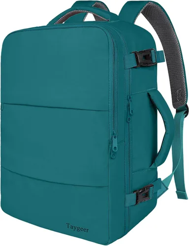 Vista 19 de Taygeer - Mochila de viaje para mujeres, mochila de cabina con puerto de carga USB y bolsa para zapatos, mochila TSA para laptop de 15.6 pulgadas