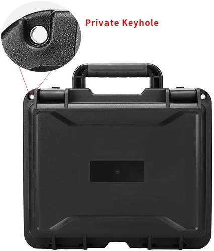 Vista 4 de Funda rígida resistente de 14 a 16 a 17 pulgadas con inserto de espuma personalizable (funda, negro, 14.3 x 12.2 x 6.9 pulgadas)