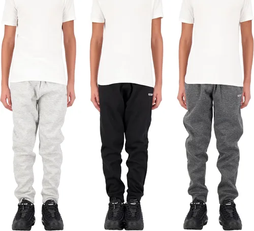 Vista 3 de Hind Boys - Paquete de 3 pantalones deportivos de vellón y tricot, con bolsillos para atletismo y atuendo casual.