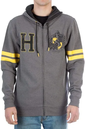 Vista 3 de Harry Potter Hufflepuff Men's House Varsity Zip Up Hoodie