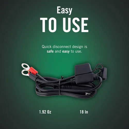 Vista 3 de Battery Tender - Arnés de terminal de anillo accesorio con cable - Adaptador de cable de 45,72 cm con desconexión rápida SAE - Fácil, rápido