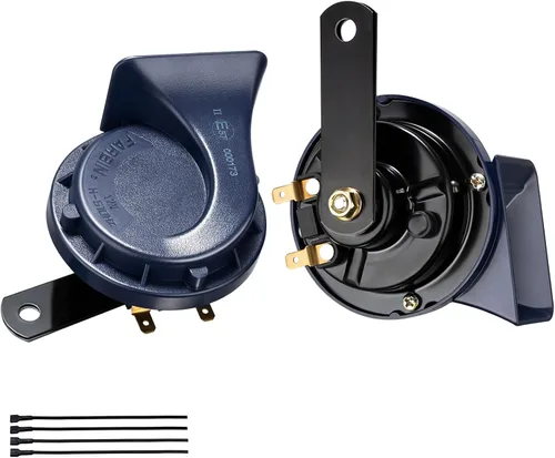Vista 13 de Bocina de coche 4 unidades de 12 V impermeable bocina automática utilizada para camiones trenes, kit de bocinas de caracol eléctrico universal