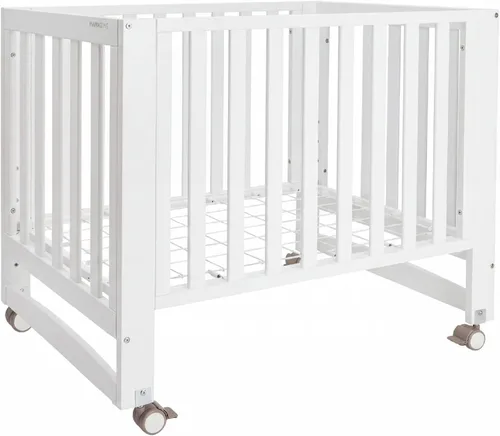 Vista 12 de MAMAZING EvoNest - Mini cuna convertible para bebé con ruedas, certificado GREENGUARD Gold, 4 alturas de colchón ajustables, 100% madera de pino