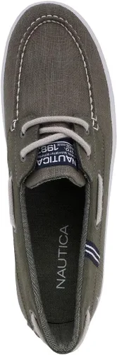 Vista 4 de Nautica Zapato náutico con cordones para hombre, mocasín casual con dos ojales, zapatilla de deporte de moda - Galera