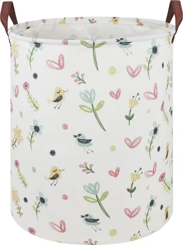 Vista 14 de CLOCOR Cesta de lavandería para niños, contenedor de almacenamiento de tela plegable, cesta de guardería para niños, cubo de juguetes para niños