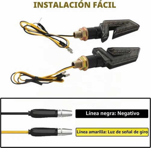 Vista 4 de DREAMIZER 4 luces intermitentes de motocicleta con flecha, 15 LED, 12 V, intermitentes de motocicleta, lámpara ámbar, compatible con motocicletas