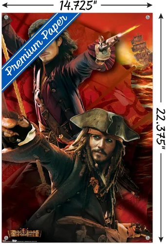 Vista 3 de Disney Pirates of the Caribbean: At World's End - Póster de pared con pasadores