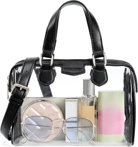 Vista 7 de BOSTANTEN Bolsa transparente aprobada para estadios con asa superior para eventos, conciertos, viajes, uso diario