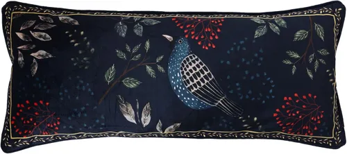 Vista 105 de patdrea Funda de almohada de terciopelo francés de diseño, 18 x 18 pulgadas Aviario