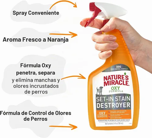 Vista 6 de Nature's Miracle Oxy Set-In - Destructor de manchas, control de olores