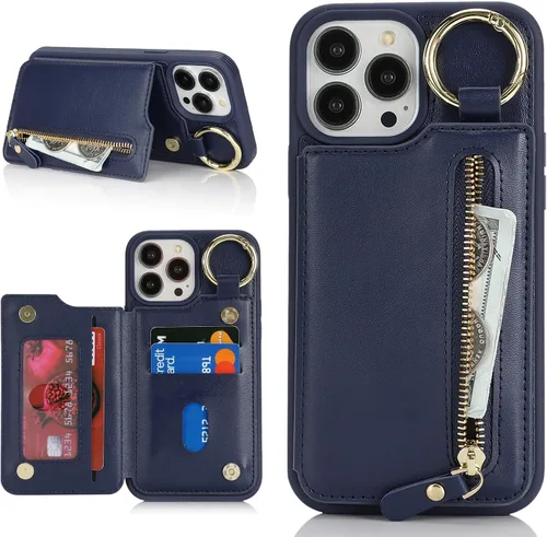 Vista 8 de Havaya Funda MagSafe compatible con iPhone 13 Pro Max con tarjetero - Funda magnética desmontable 2 en 1 - Ranuras para tarjetas de crédito de carga