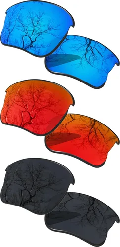 Vista 16 de ToughAsNails Juego de 3 lentes polarizadas de repuesto para Oakley Flak Jacket XLJ Pack