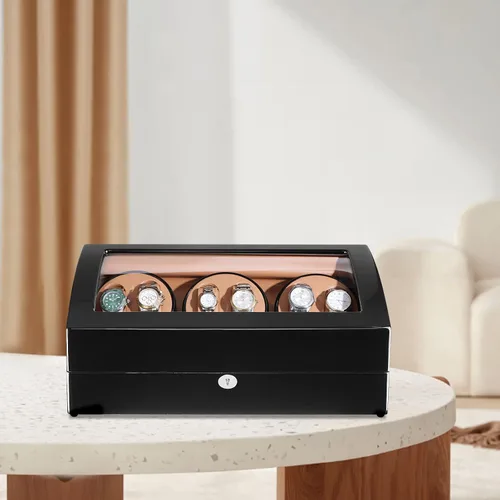 Vista 2 de Sepano Bobinadora automática de reloj colector I 6 bobinadoras de reloj con 7 cajas de almacenamiento y motor silencioso Mabuchi gran capacidad uno
