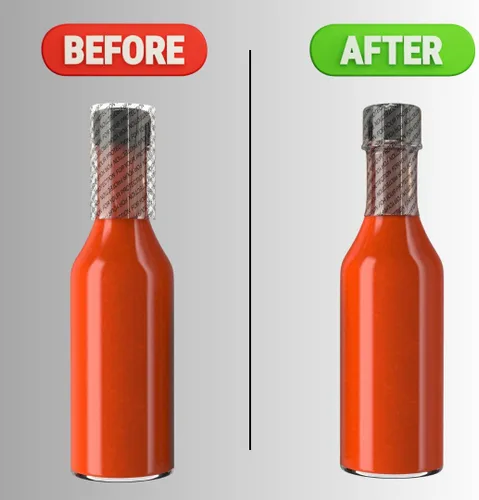 Vista 8 de Banda retráctil perforada blanca de 2.598 x 0.984 in para botellas, se adapta a 1 1/4" a 1 1/2" de diámetro - Paquete de 250