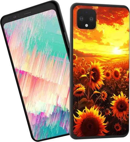 Vista 109 de Funda delgada para Google Pixel 4 XL, funda delgada de silicona de TPU suave a prueba de golpes para Google Pixel 4 XL, cruz negra