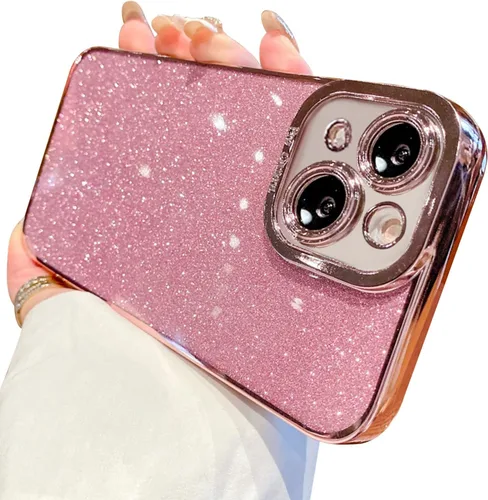 Vista 12 de Funda compatible con iPhone 11 Pro con purpurina, de lujo, linda, flexible, cubierta chapada, protección de cámara, a prueba de golpes, funda