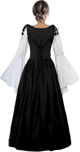 Vista 5 de Vestido renacentista para mujer, vestido medieval para feria de Ren, disfraz renacentista, vestido irlandés, disfraz de Halloween para mujer