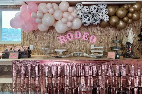 Vista 8 de Kit de guirnalda de arco de globos de color rosa claro, doble relleno, mate, rosa, marrón, crema, melocotón, globos de látex de diferentes tamaños