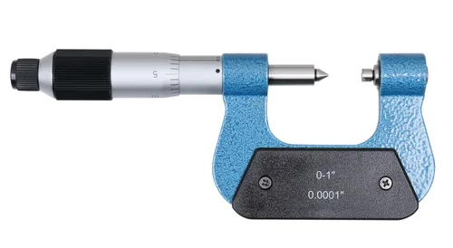 Vista 11 de Accusize Industrial Tools 0-1'' por 0.001'' micrómetro de rosca de tornillo con 5 yunque en caja ajustada, S916-C750