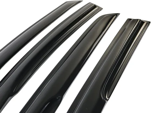 Vista 7 de Visera de ventana compatible con VW Golf MK7 2015-2019, humo acrílico teñido y semitransparente, protector de sombra de lluvia, deflector de aire