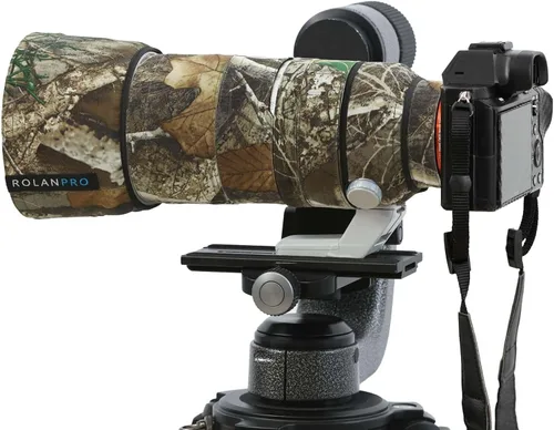 Vista 6 de ROLANPRO Funda protectora de camuflaje para Sony FE 2.756-7.874 in F/2.8 GM OSS II CoverLens - #2 Dark Camo impermeable #2 Camuflaje oscuro