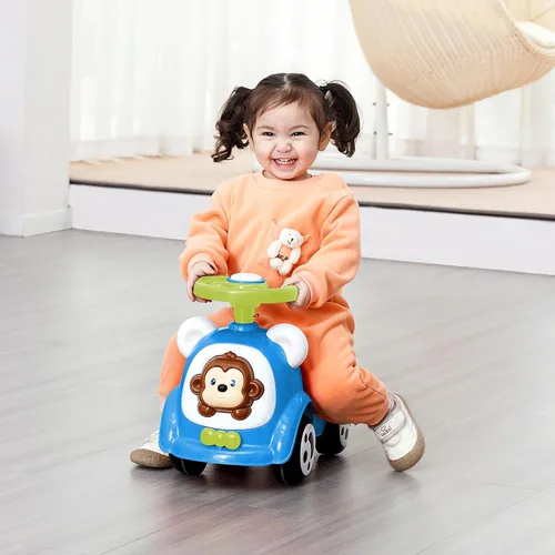 Vista 5 de Push & Ride Racer - Coche de paseo de pie a piso, color azul