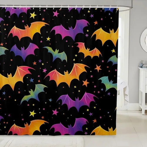 Vista 33 de Butterfly Shower Curtain Bohemian Bathroom Shower Curtain Set for Kids Adult Sun Moon Bath Curtain Yellow Butterfly Waterproof Curtains Room Decor