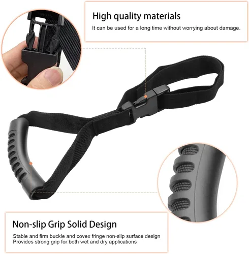 Vista 3 de Bentolin Mango de Mano Ajustable Mango de Seguridad para Parada Adecuado para Personas Mayores y Asistencia - Ayuda para Discapacitados (Negro)