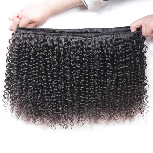Vista 7 de Original Queen 100% Cabello Humano Brasileño Natural Virgen Rizado Ondulado Tejido 3 Paquetes Extensiones de Cabello Rizado de Longitud Mixta 8 8 8