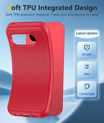 Vista 1133 de FNTCASE Funda para iPhone 17 Pro: Fundas delgadas translúcidas de color azul claro compatibles con MagSafe, protección completa de la cámara