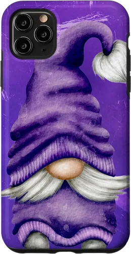 Vista 13 de Cute Gnome Graphic for Gardener and Spring and Summer Purple Case for iPhone 17