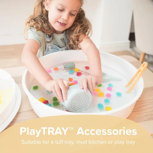 Vista 3 de Inspire My Play - 3 cuencos y tamiz anidables - Perfecto para bandeja de juegos sensoriales - Accesorios para contenedores sensoriales - Suministros