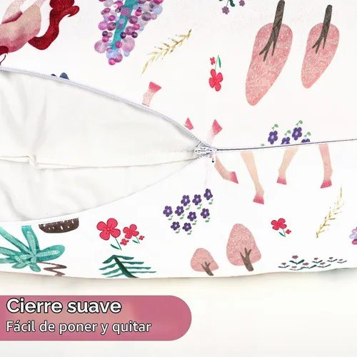 Vista 5 de Funda de almohada de lactancia, funda de almohada elástica y suave para bebés niños y niñas, fundas de almohada de lactancia materna para bebés