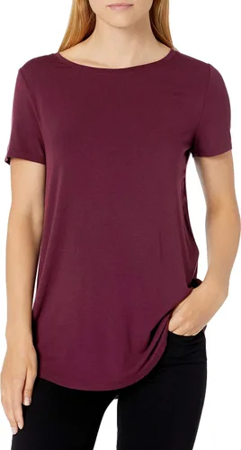 Vista 2 de Tienda Essentials Túnica de manga corta con cuello redondo para mujer, paquete de 2