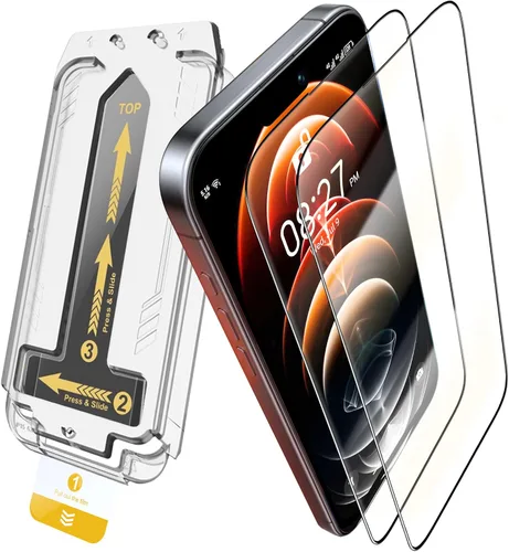 Vista 12 de TEMPRTEK+ 2 Pack para iPhone 14 Pro Protector de Pantalla de Privacidad, Vidrio Templado Antiespía, Resistencia a Rayaduras y Huellas Digitales