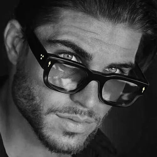 Vista 2 de Gafas de marco cuadrado grueso para mujeres y hombres, anteojos rectangulares gruesos, sin receta, lentes de luz azul para computadora