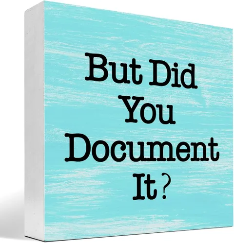 Vista 12 de Letrero de madera con texto en inglés «But Did You Document It» (But Did You Document It), caja de madera para escritorio, divertido letrero