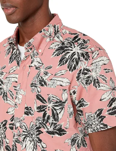 Vista 3 de Amazon Brand Goodthreads - Camisa de popelina estampada, de corte ajustado y manga corta, para hombre