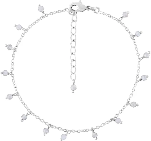 Vista 72 de Yanara Tobilleras de piedras preciosas para mujer, piedra natal natural, chapada en plata, joyería hecha a mano en 8.5 + 1.5 pulgadas, cristales