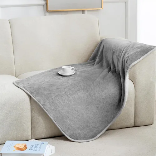 Vista 51 de gogobunny Manta de cama impermeable, manta reversible de forro polar Sherpa para perro, cachorro y gato, funda para muebles que protege la cama Beige