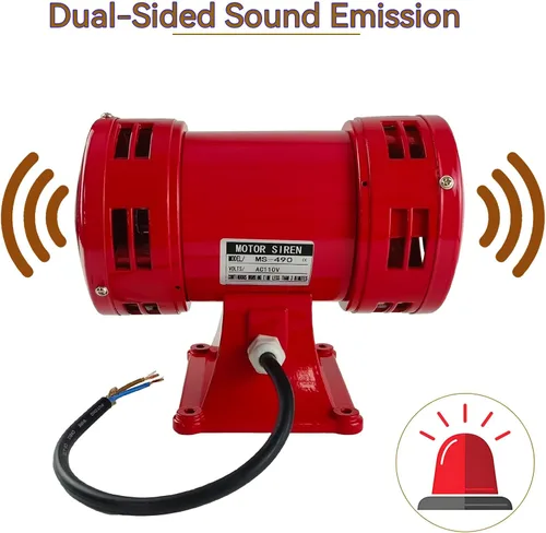 Vista 6 de Sirena Raid, alarma de sirena de 110 V, 150 db, 60 Hz, sirena eléctrica de la industria, alarma de sirena súper fuerte para sirena doméstica