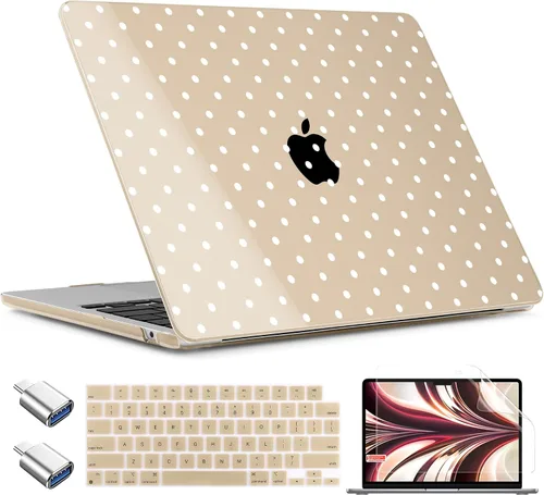 Vista 28 de TWOLSKOO Funda para MacBook Air de 15 pulgadas 2025 2024 2023 Release M4 A3241 M3 A3114 M2 A2941, carcasa rígida de plástico, protector de pantalla