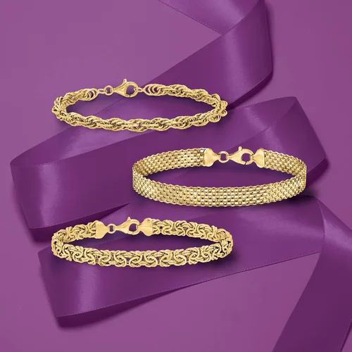 Vista 7 de Ross-Simons Jewelry Set 3 Link Bracelets