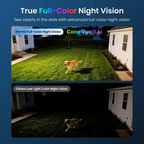 Vista 4 de Cámara de seguridad para ventana HOMIQ LIFE 3MP 2K, cámaras WiFi interiores 2.4GHz/5GHz con visión nocturna a color AI Colorvue, detección