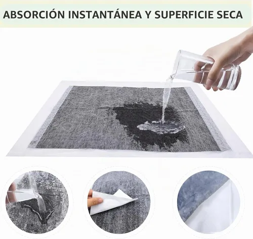 Vista 5 de 20 almohadillas para orina de conejo, pañales desechables de conejo de 18 x 13 pulgadas, almohadilla para orinal para mascotas Almohadillas