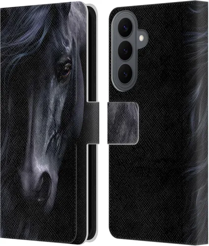 Vista 148 de Head Case Designs Officially Licensed Laurie Prindle A Morgan Christmas Western Stallion Leather Wallet Case Compatible with Samsung Galaxy A07 4G
