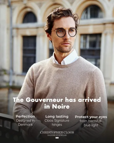 Vista 3 de Christopher Cloos - Gouverneur - Gafas de luz azul de diseño danés para hombres y mujeres
