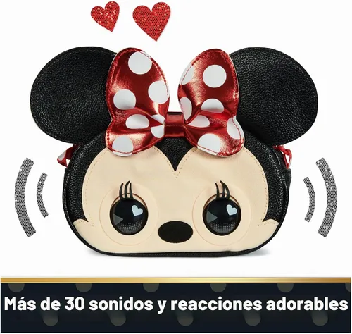 Vista 6 de Purse Pets, Disney Minnie Mouse Officially Licensed Interactive Pet Toy & Kids Purse