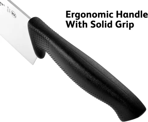 Vista 3 de Cuisine Pro - Cuchillo de chef de 12 pulgadas, hoja de acero inoxidable de alto carbono certificada NSF, borde afilado extra ancho, mango ergonómico